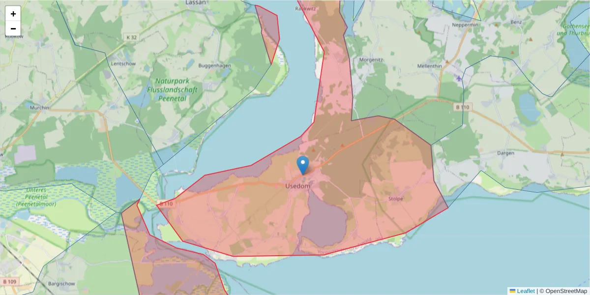 Karte des Postleitzahlen Bereichs  und der umliegenden Postleitzahlen in Deutschland