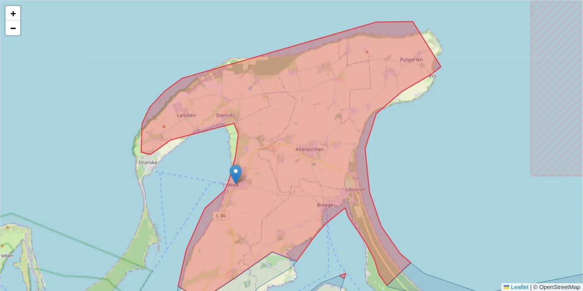 Karte des Postleitzahlen Bereichs  und der umliegenden Postleitzahlen in Deutschland