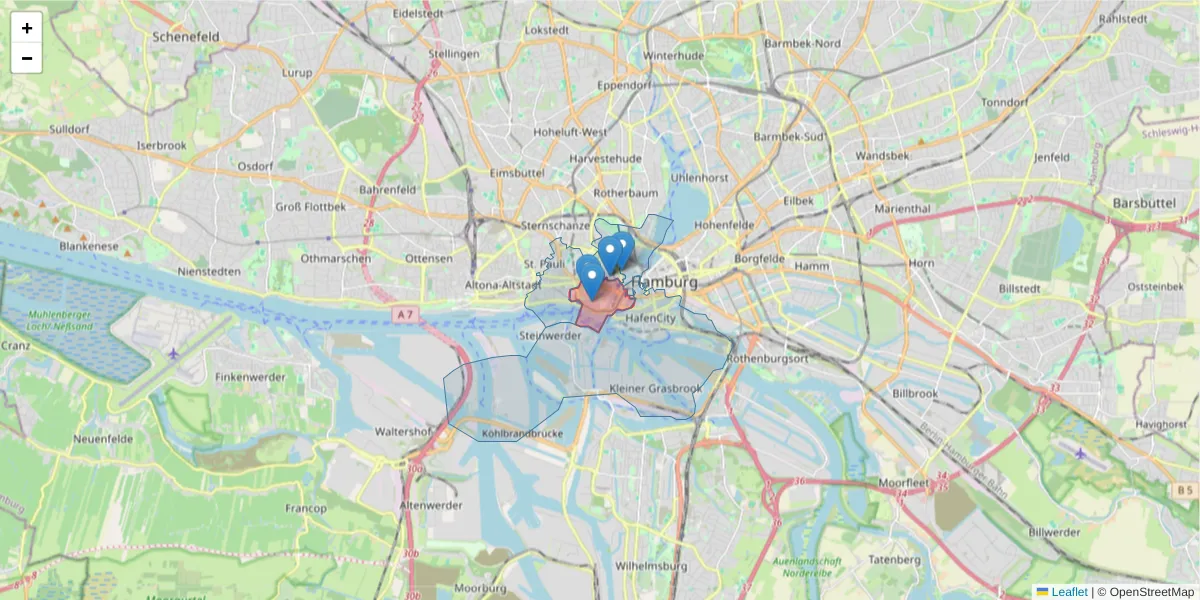 Karte des Postleitzahlen Bereichs  und der umliegenden Postleitzahlen in Deutschland