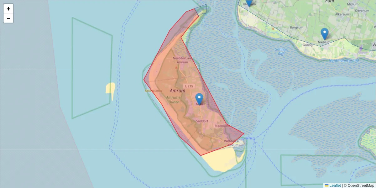 Karte des Postleitzahlen Bereichs  und der umliegenden Postleitzahlen in Deutschland