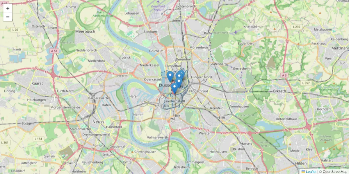 Karte des Postleitzahlen Bereichs  und der umliegenden Postleitzahlen in Deutschland