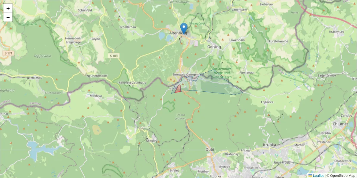 Karte des Postleitzahlen Bereichs  und der umliegenden Postleitzahlen in Deutschland