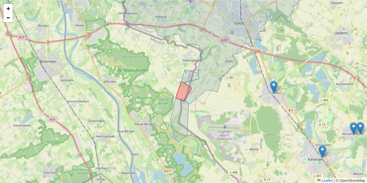 Karte des Postleitzahlen Bereichs  und der umliegenden Postleitzahlen in Deutschland