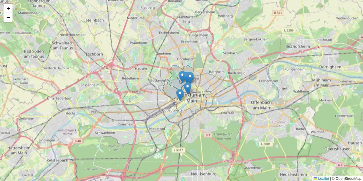 Karte des Postleitzahlen Bereichs  und der umliegenden Postleitzahlen in Deutschland