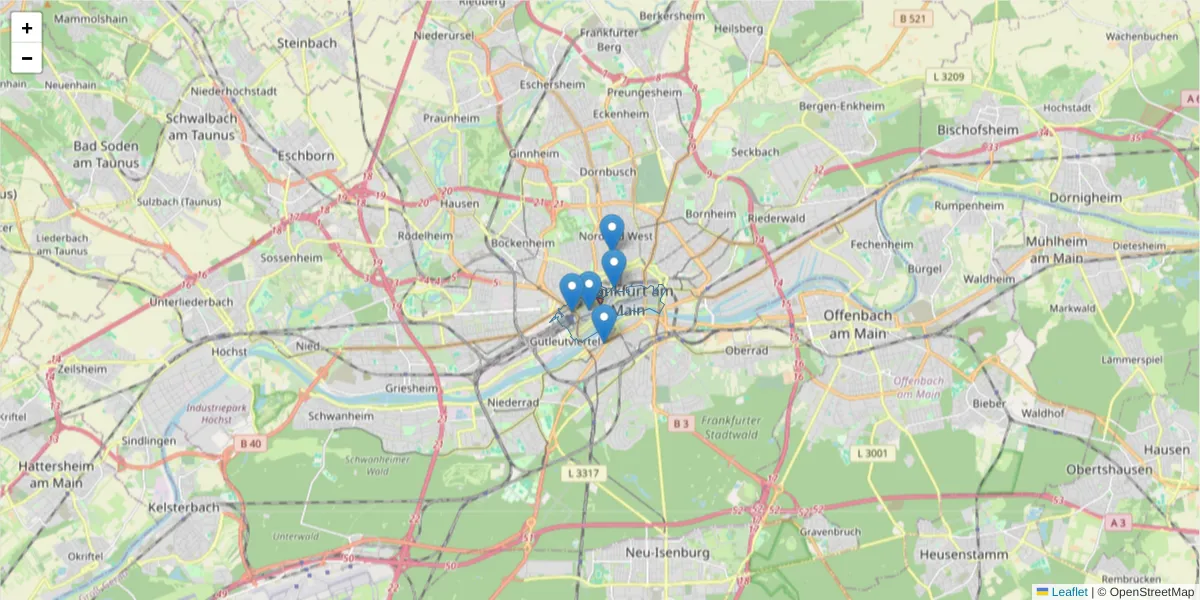 Karte des Postleitzahlen Bereichs  und der umliegenden Postleitzahlen in Deutschland
