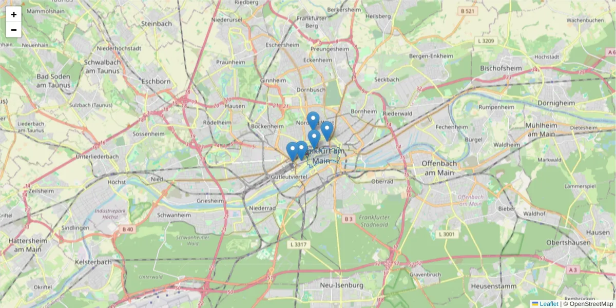 Karte des Postleitzahlen Bereichs  und der umliegenden Postleitzahlen in Deutschland