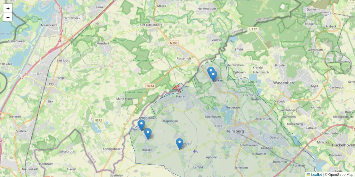 Karte des Postleitzahlen Bereichs  und der umliegenden Postleitzahlen in Deutschland