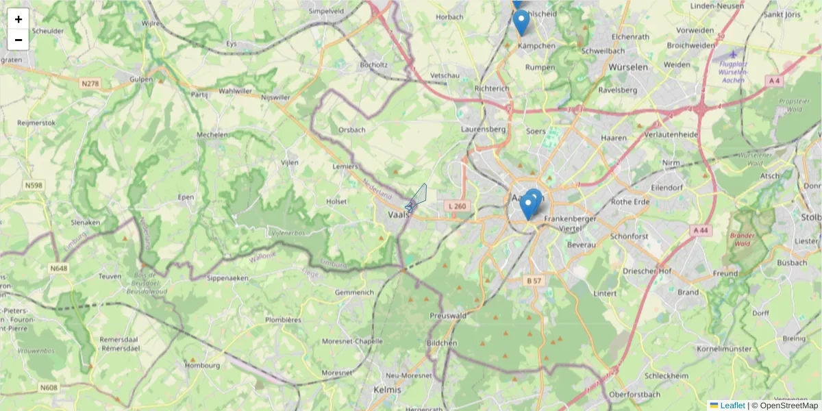 Karte des Postleitzahlen Bereichs  und der umliegenden Postleitzahlen in Deutschland