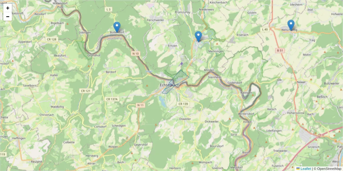 Karte des Postleitzahlen Bereichs  und der umliegenden Postleitzahlen in Deutschland