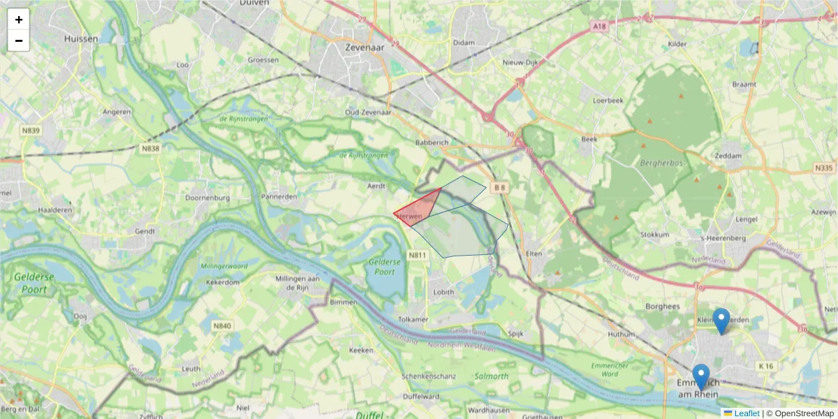 Karte des Postleitzahlen Bereichs  und der umliegenden Postleitzahlen in Deutschland
