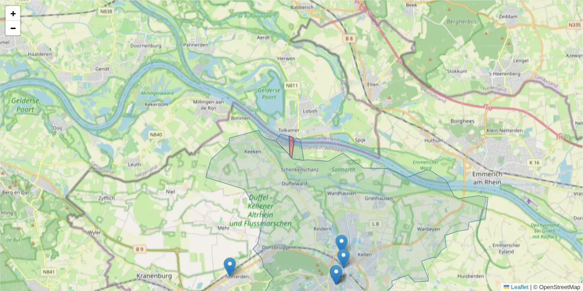 Karte des Postleitzahlen Bereichs  und der umliegenden Postleitzahlen in Deutschland