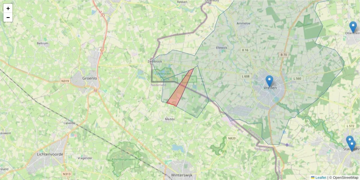 Karte des Postleitzahlen Bereichs  und der umliegenden Postleitzahlen in Deutschland