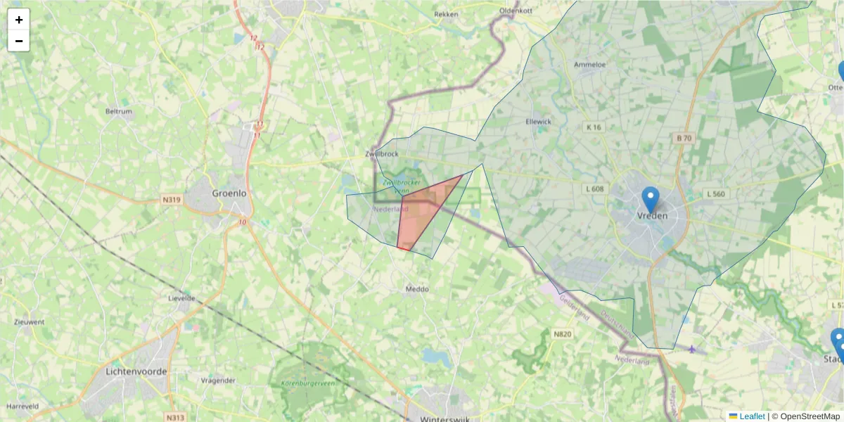 Karte des Postleitzahlen Bereichs  und der umliegenden Postleitzahlen in Deutschland