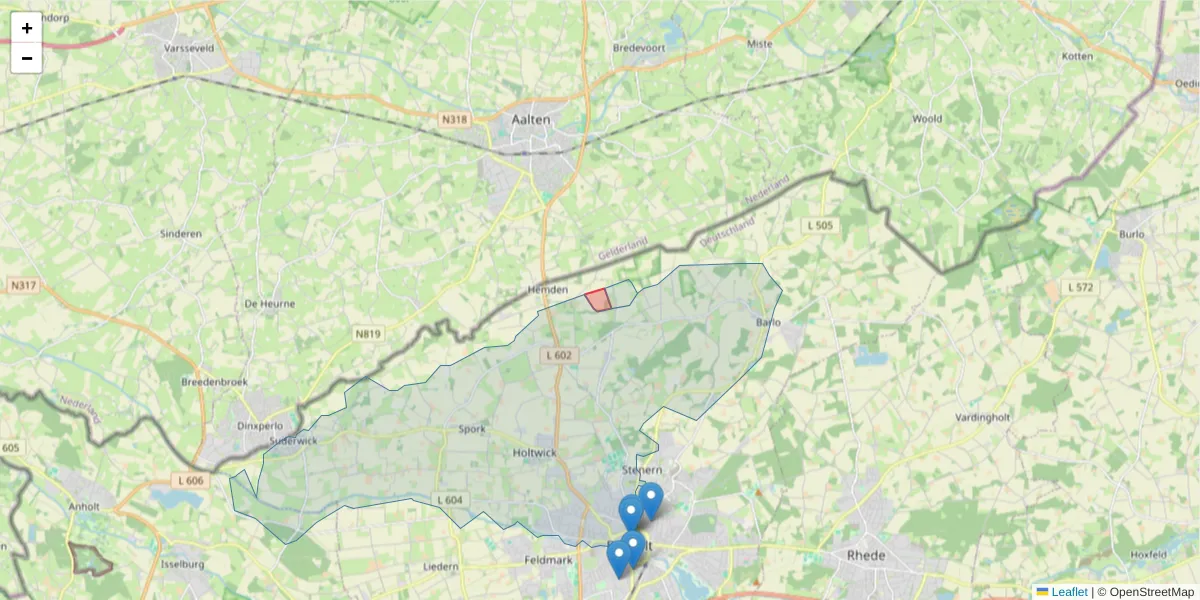 Karte des Postleitzahlen Bereichs  und der umliegenden Postleitzahlen in Deutschland
