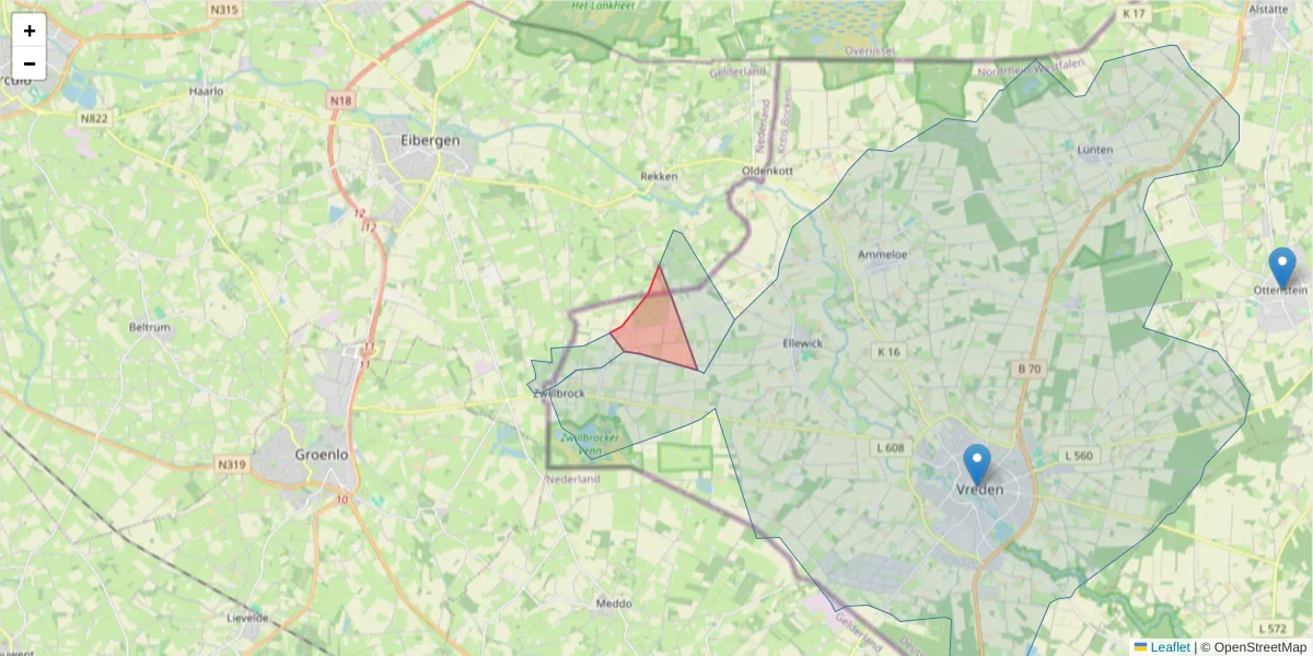 Karte des Postleitzahlen Bereichs  und der umliegenden Postleitzahlen in Deutschland