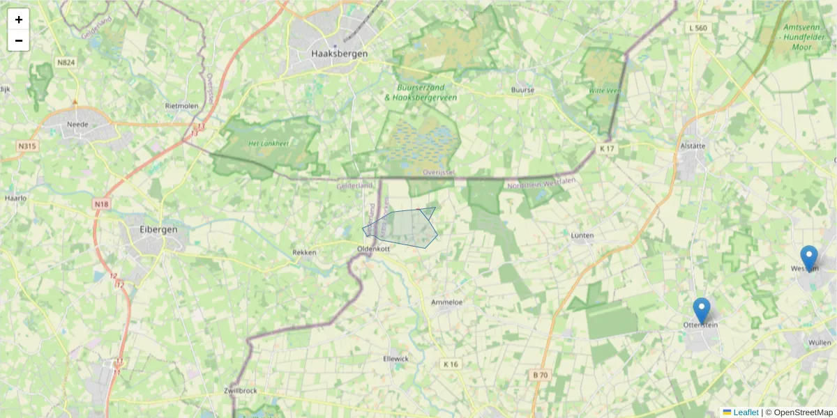 Karte des Postleitzahlen Bereichs  und der umliegenden Postleitzahlen in Deutschland