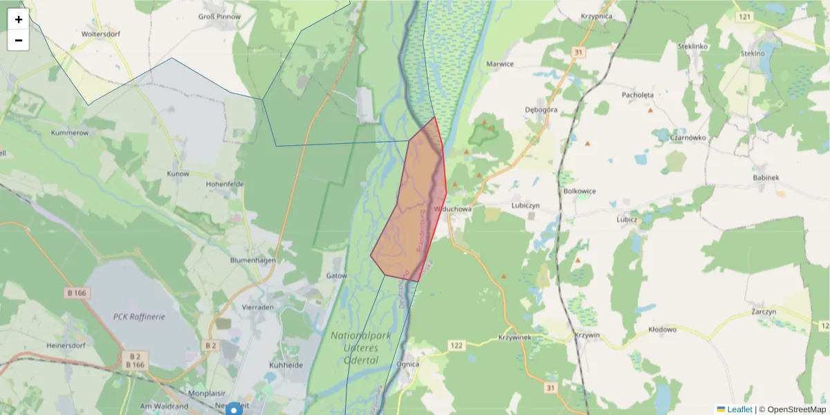 Karte des Postleitzahlen Bereichs  und der umliegenden Postleitzahlen in Deutschland