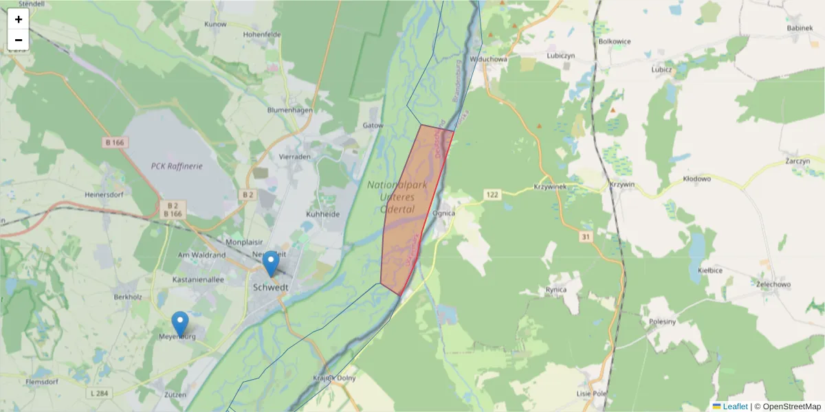 Karte des Postleitzahlen Bereichs  und der umliegenden Postleitzahlen in Deutschland