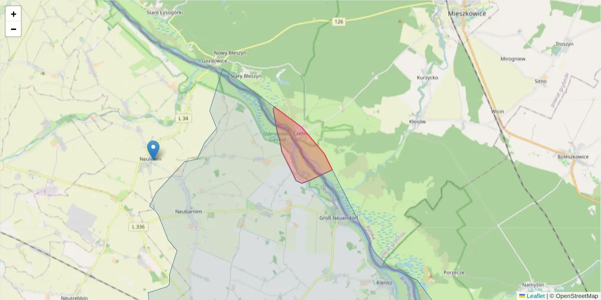 Karte des Postleitzahlen Bereichs  und der umliegenden Postleitzahlen in Deutschland