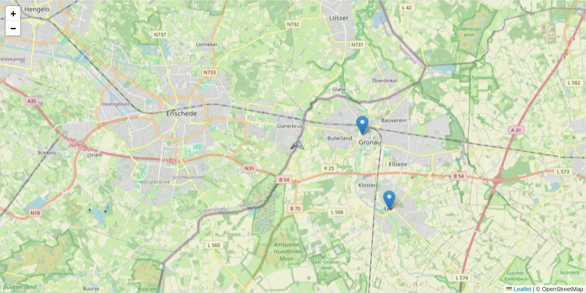 Karte des Postleitzahlen Bereichs  und der umliegenden Postleitzahlen in Deutschland