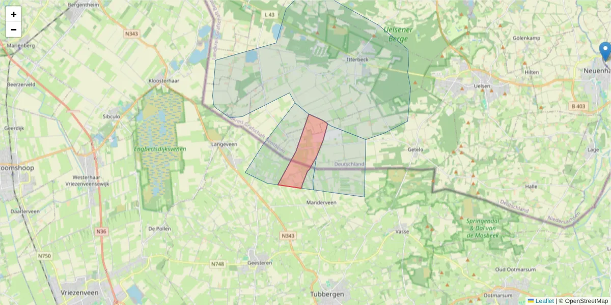 Karte des Postleitzahlen Bereichs  und der umliegenden Postleitzahlen in Deutschland
