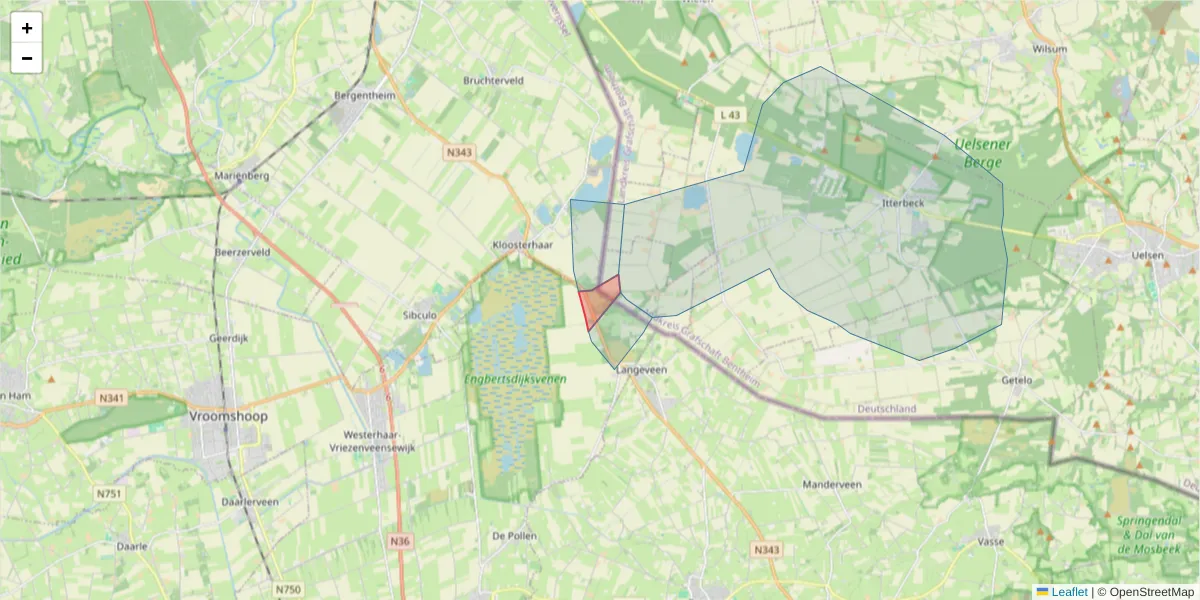 Karte des Postleitzahlen Bereichs  und der umliegenden Postleitzahlen in Deutschland