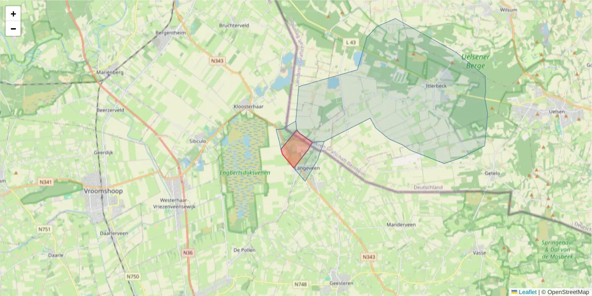 Karte des Postleitzahlen Bereichs  und der umliegenden Postleitzahlen in Deutschland