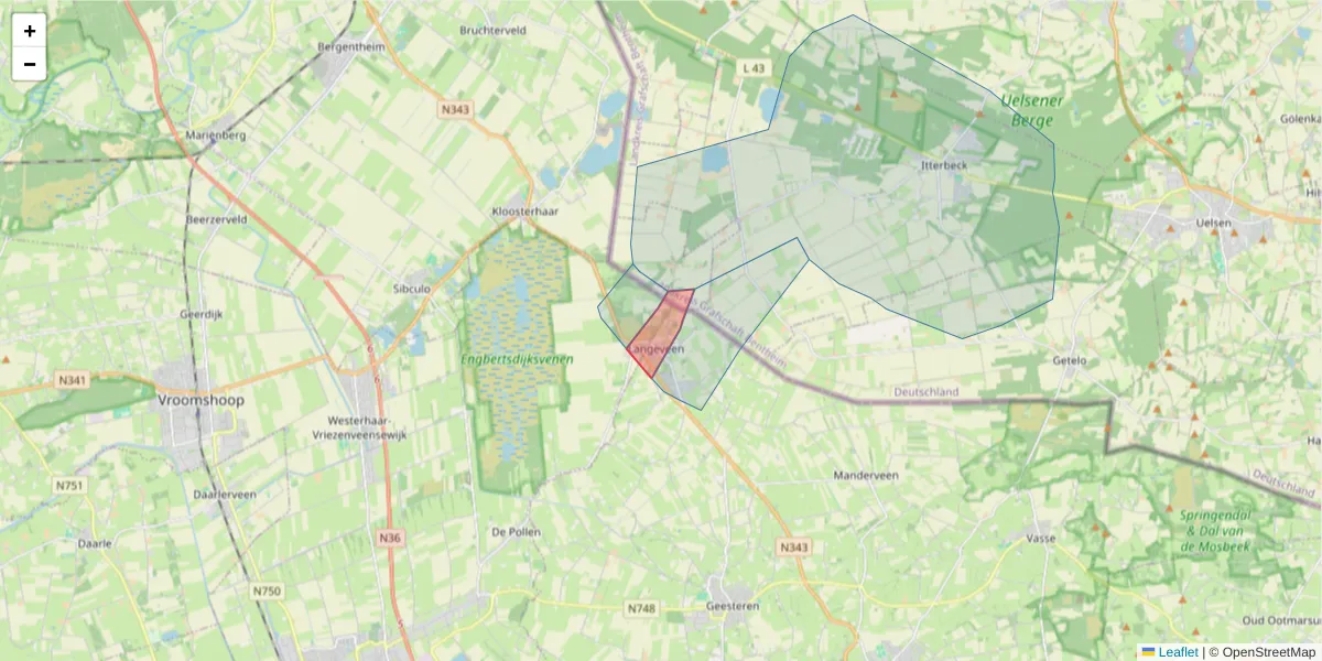 Karte des Postleitzahlen Bereichs  und der umliegenden Postleitzahlen in Deutschland