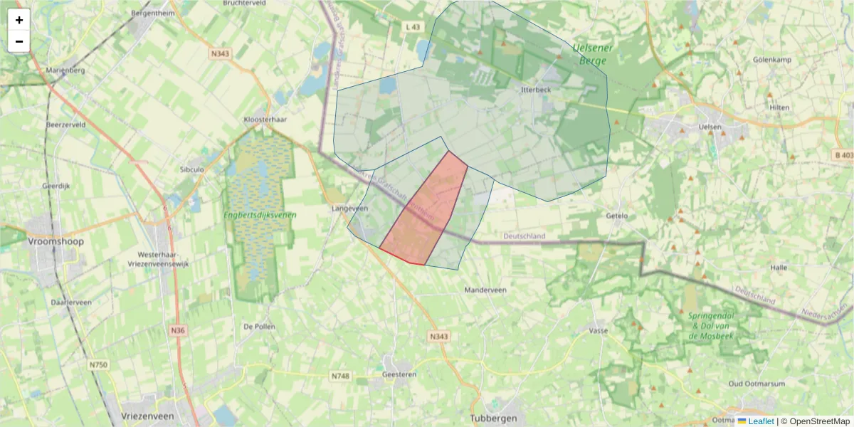 Karte des Postleitzahlen Bereichs  und der umliegenden Postleitzahlen in Deutschland