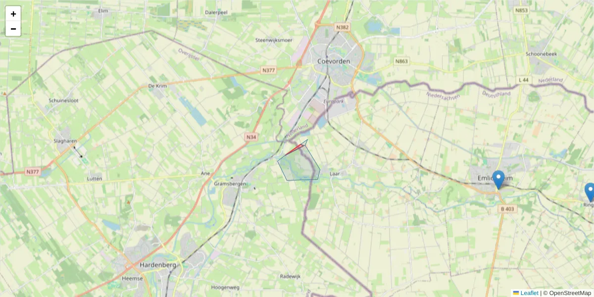 Karte des Postleitzahlen Bereichs  und der umliegenden Postleitzahlen in Deutschland