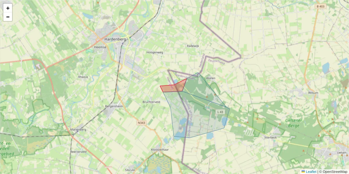 Karte des Postleitzahlen Bereichs  und der umliegenden Postleitzahlen in Deutschland