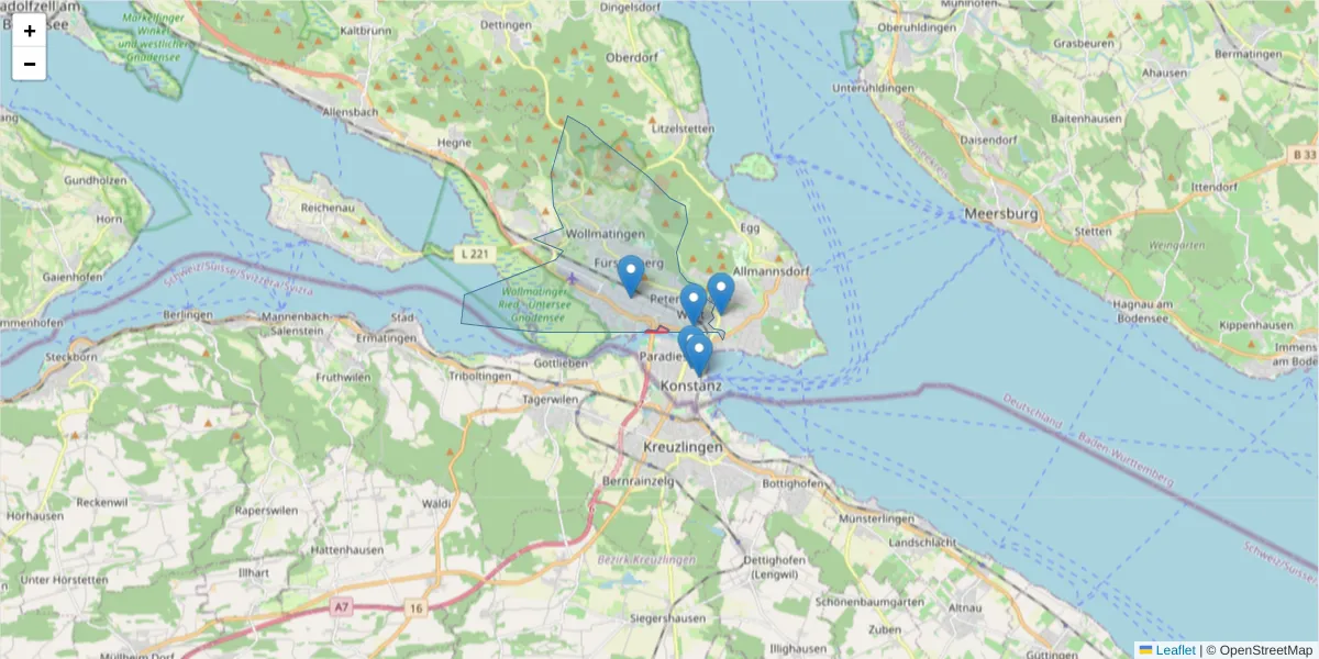 Karte des Postleitzahlen Bereichs  und der umliegenden Postleitzahlen in Deutschland