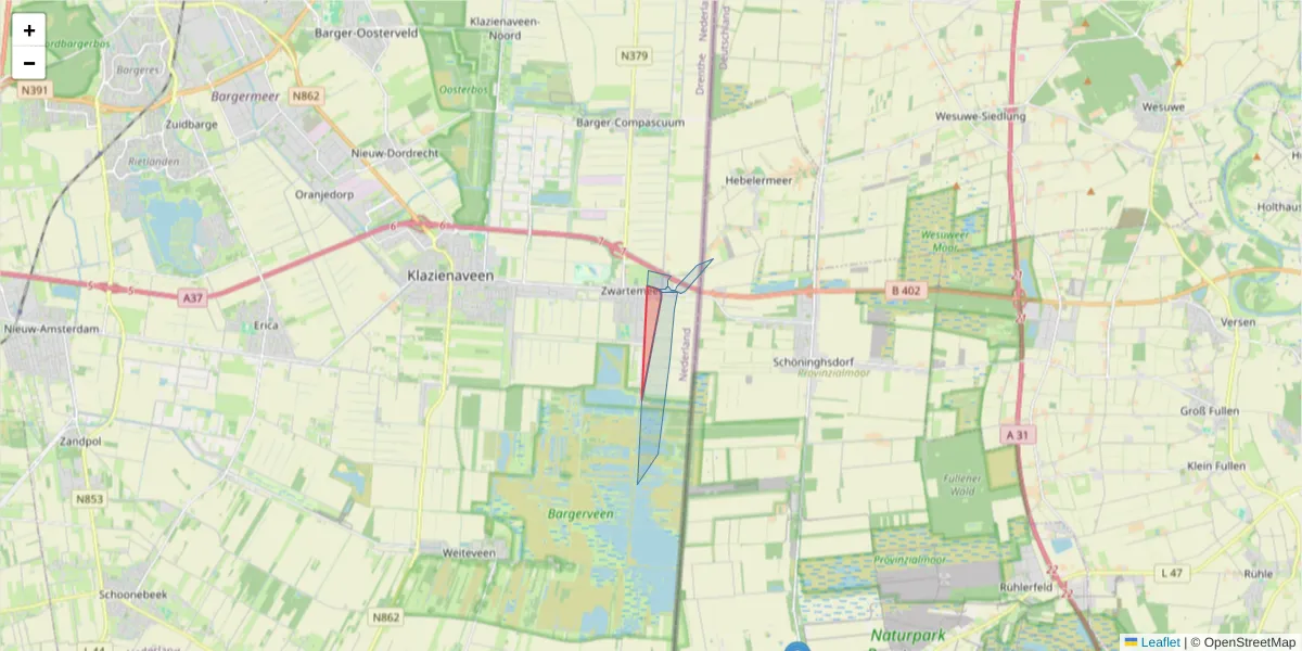 Karte des Postleitzahlen Bereichs  und der umliegenden Postleitzahlen in Deutschland