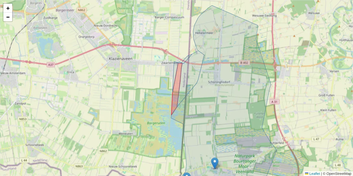 Karte des Postleitzahlen Bereichs  und der umliegenden Postleitzahlen in Deutschland