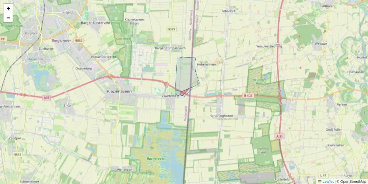 Karte des Postleitzahlen Bereichs  und der umliegenden Postleitzahlen in Deutschland