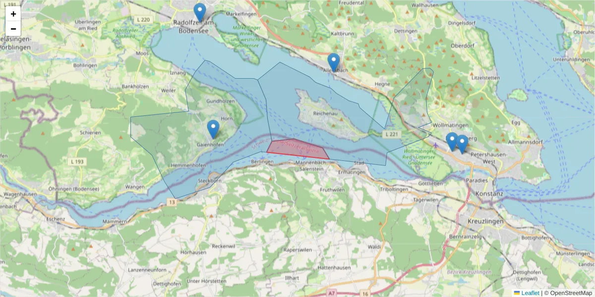 Karte des Postleitzahlen Bereichs  und der umliegenden Postleitzahlen in Deutschland