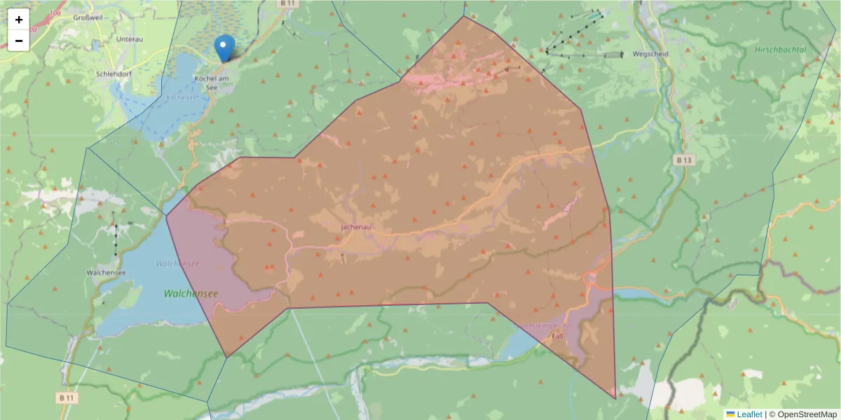 Karte des Postleitzahlen Bereichs  und der umliegenden Postleitzahlen in Deutschland