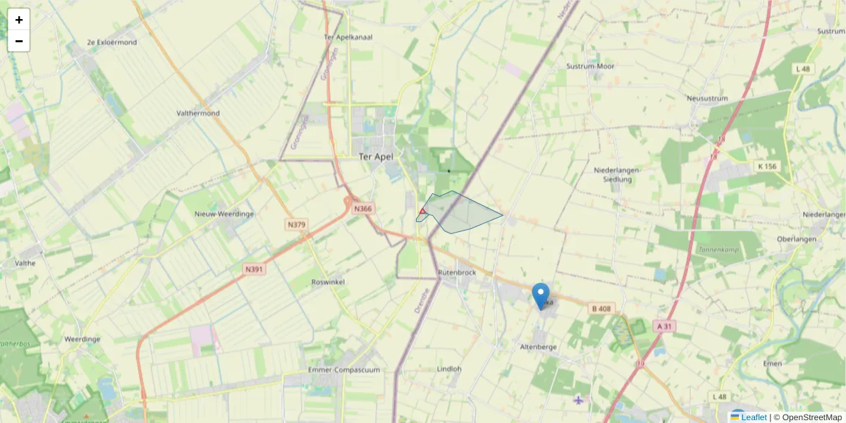 Karte des Postleitzahlen Bereichs  und der umliegenden Postleitzahlen in Deutschland