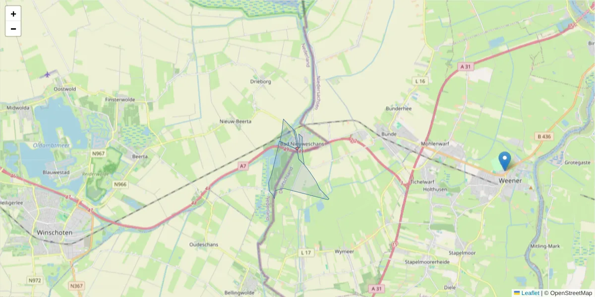 Karte des Postleitzahlen Bereichs  und der umliegenden Postleitzahlen in Deutschland