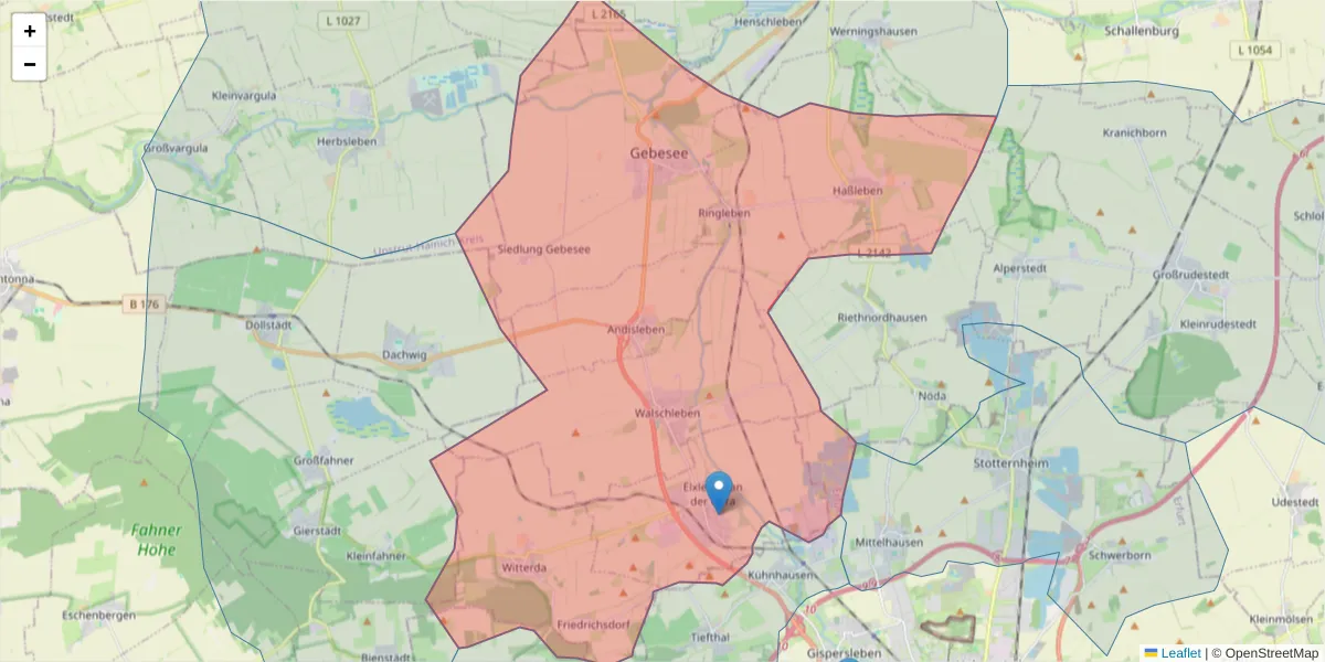 Karte des Postleitzahlen Bereichs  und der umliegenden Postleitzahlen in Deutschland