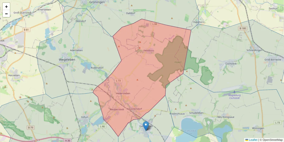 Karte des Postleitzahlen Bereichs  und der umliegenden Postleitzahlen in Deutschland