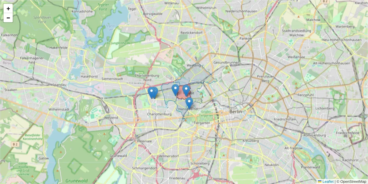 Karte des Postleitzahlen Bereichs  und der umliegenden Postleitzahlen in Deutschland
