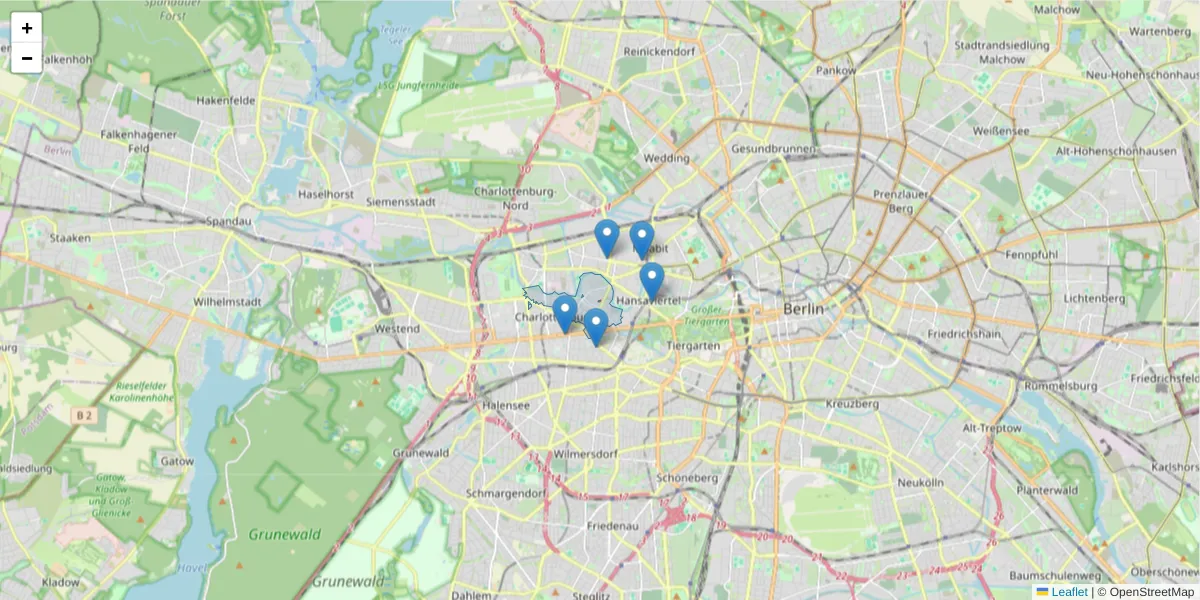 Karte des Postleitzahlen Bereichs  und der umliegenden Postleitzahlen in Deutschland