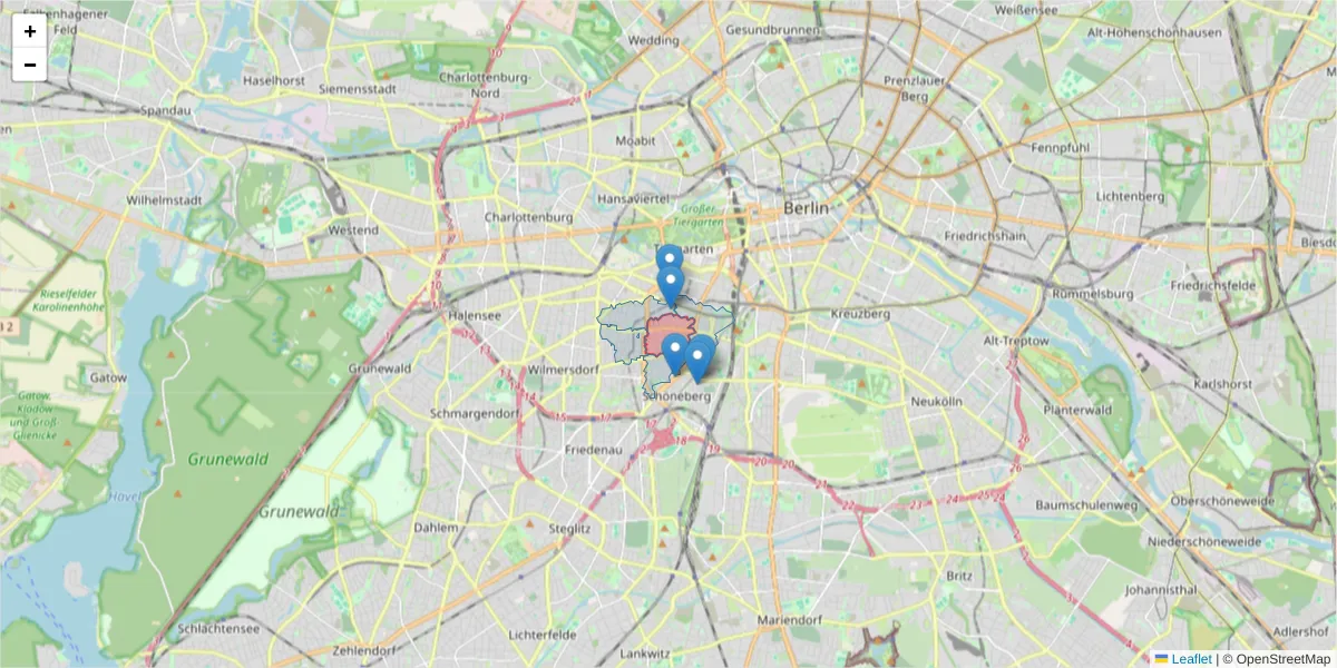 Karte des Postleitzahlen Bereichs  und der umliegenden Postleitzahlen in Deutschland