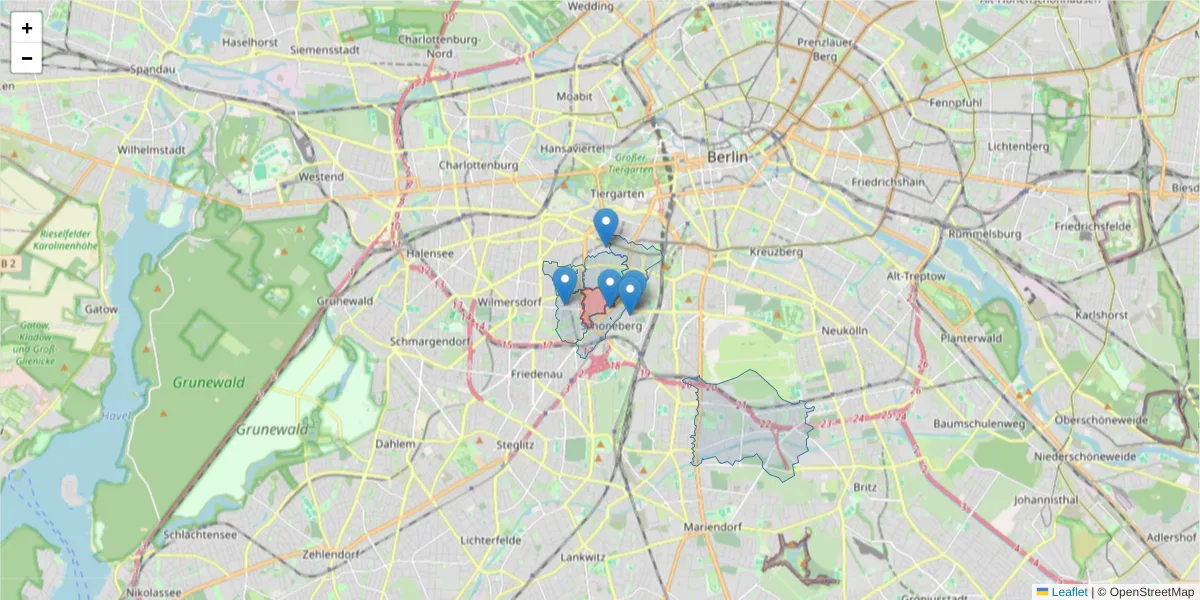 Karte des Postleitzahlen Bereichs  und der umliegenden Postleitzahlen in Deutschland